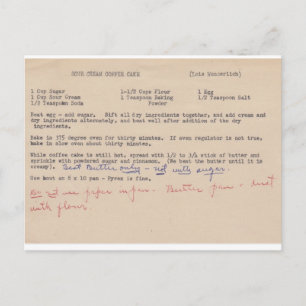 Recipe Post Card