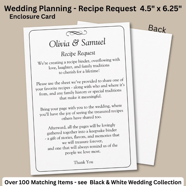 Recipe Request - Black White Infinity Scroll, Enclosure Card (Creator Uploaded)