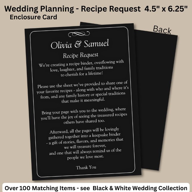 Recipe Request - Black White Infinity Scroll, Enclosure Card (Creator Uploaded)