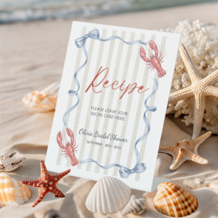 Recipe She’s a Catch Coastal Bridal Shower Pedestal Sign