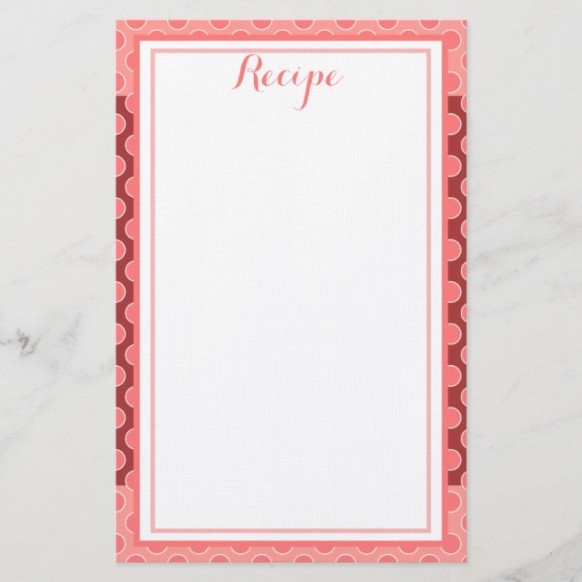 Recipe Stationery (Front)