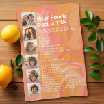 Recipe Template for Family Recipe and Photos Kitchen Towel<br><div class="desc">Make a kitchen towel with your favourite family recipe to give as a gift,  keepsake or family reunion favour. Use your favourite photo or pictures to make a fun keepsake to share with family.</div>