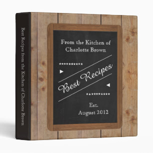 Recipes Binder (your text on front & spine)
