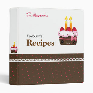 Recipes - Cute chocolate with strawberries cakes Binder
