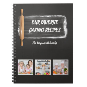 Recipes Family favourite baking personalized photo Notebook