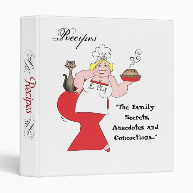 Recipes- Family  Secrets,  Anecdotes & Concoctions Binder (Front/Spine)
