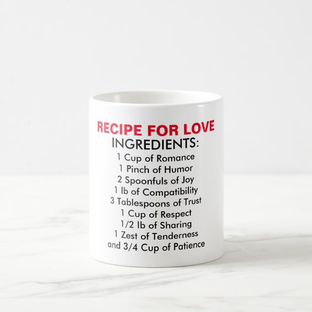 Recipes For Love Mug (Center)