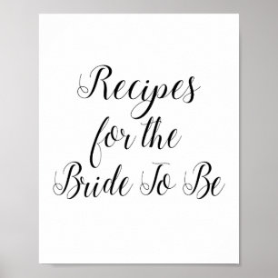 Recipes for the Bride To Be Sign - Alejandra