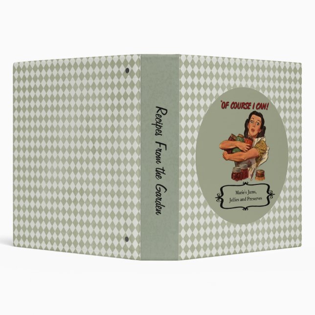 Recipes From the Garden Custom Personalized Binder (Background)