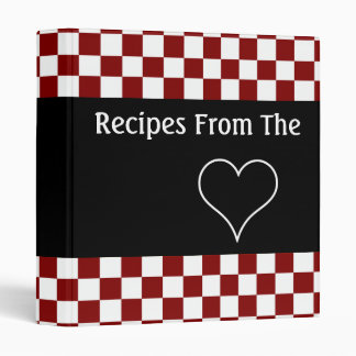 Recipes From The Heart Chequerboard Cookbook Binder