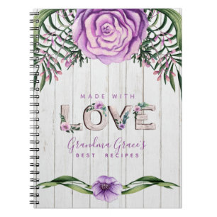 RECIPES - Gift For Family Grandma Mother Custom Notebook
