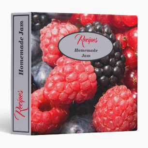 Recipes homemade jam berry and fruit photo  binder