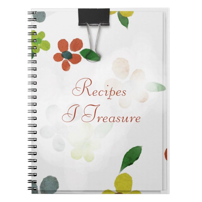 Recipes I Treasure Notebook (Front)