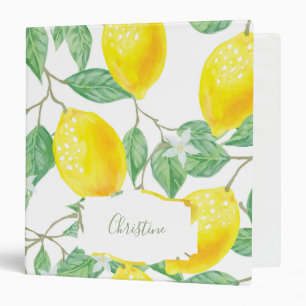 Recipes lemons white yellow name binder