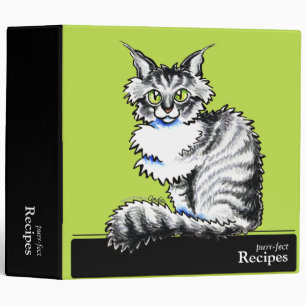 Recipes Maine Coon Cat Off-Leash Art™ Cooking Binder