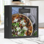 Recipes Modern Minimalist Black Photo Binder<br><div class="desc">A minimalist elegant recipe binder featuring a large photo on a charcoal grey background with modern typography. The perfect versatile recipe collection binder to collate your favourite recipes!</div>