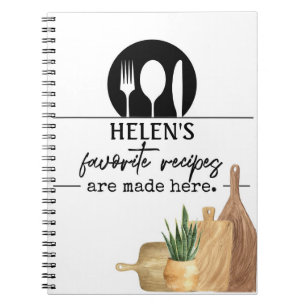 Recipes, Recipe Binder, Cooking Gift, Chef, 3 Ring Notebook