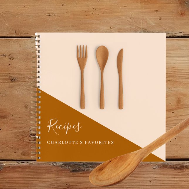 Recipes wooden kitchen utensils cookbook notebook (Creator Uploaded)
