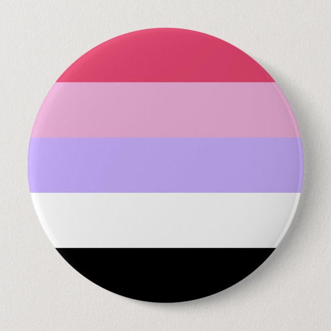 Reciprosexual Pride Flag 4 Inch Round Button (Front)