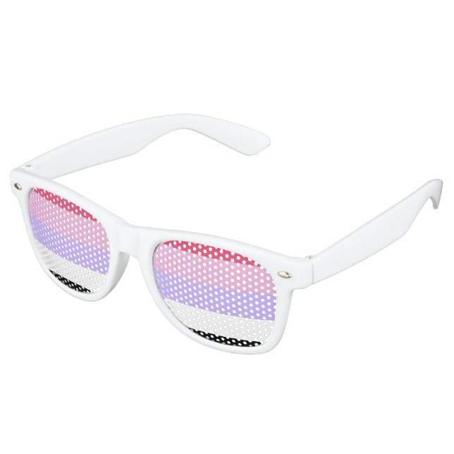 Reciprosexual Pride Flag Retro Sunglasses (Angled)