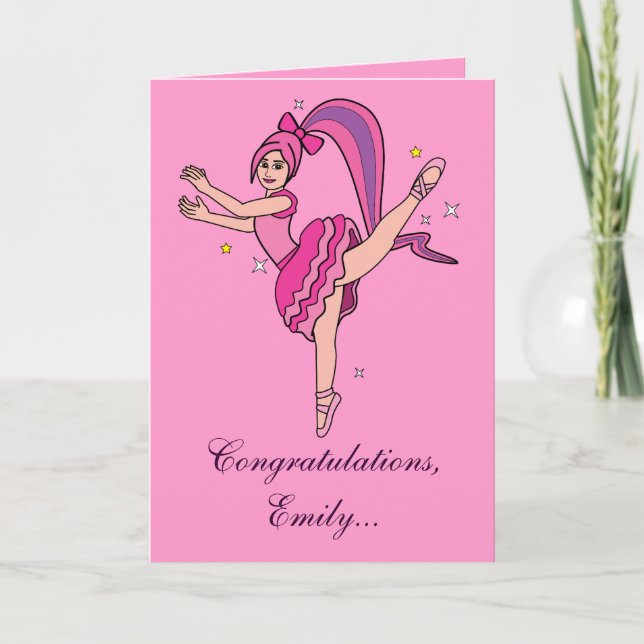 Recital Congratulations Name Customizable Card (Front)
