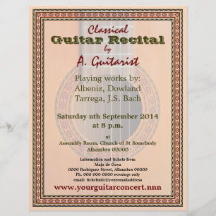 récital de guitare ou prospectus de concert