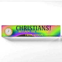 RECLAIM THE RAINBOW DESK NAME PLATE