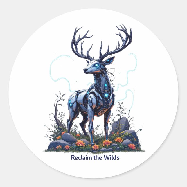 Reclaim the Wilds - Robotic Deer Sticker (Front)