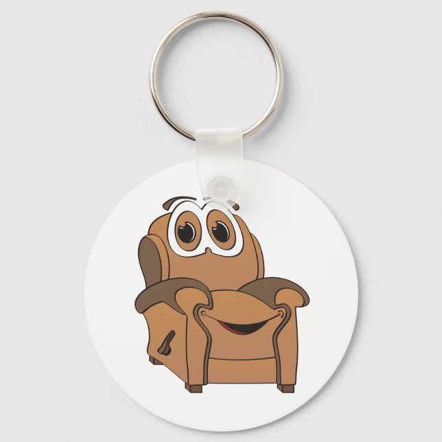 Recliner Cartoon Keychain (Front)