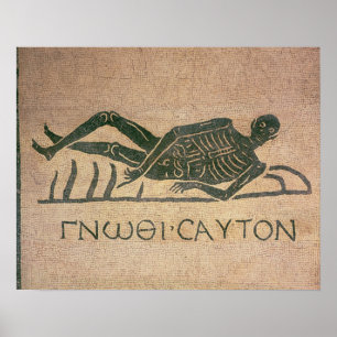 Reclining skeleton with the caption 'Know Poster