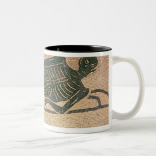 Reclining skeleton with the caption 'Know Two-Tone Coffee Mug
