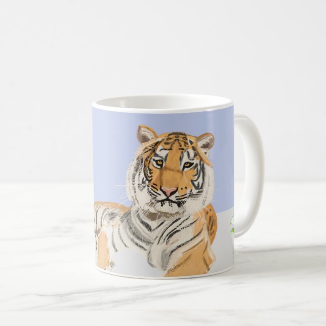 Reclining Tiger Coffee Mug (Front Right)
