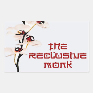 Reclusive Monk Rectangle Red Orchid Sticker