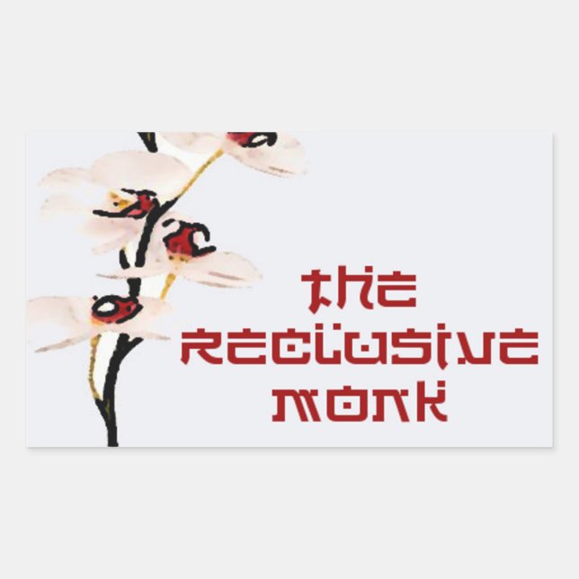 Reclusive Monk Rectangle Red Orchid Sticker (Front)