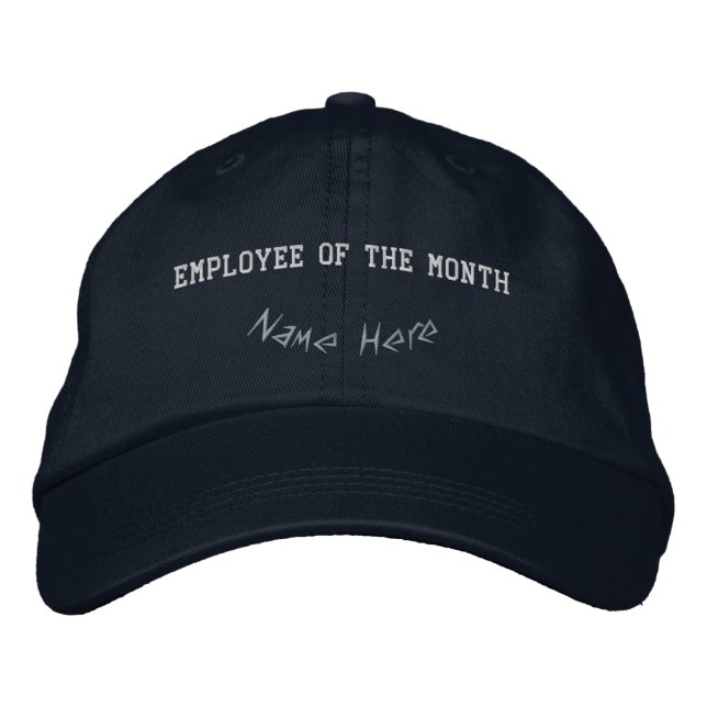 Recognition Inspired Personalized Employee Navy  Embroidered Hat (Front)