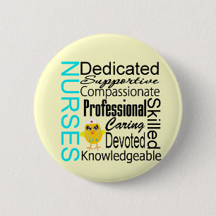 Recognize a Nurse:  Nurses Recognition Collage 2 Inch Round Button