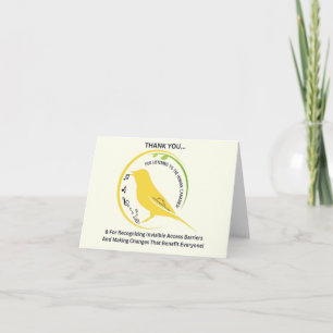 Recognizing Invisible Access Barriers Thank You Card