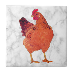 Recoleta Chicken R - Small Ceramic Tile
