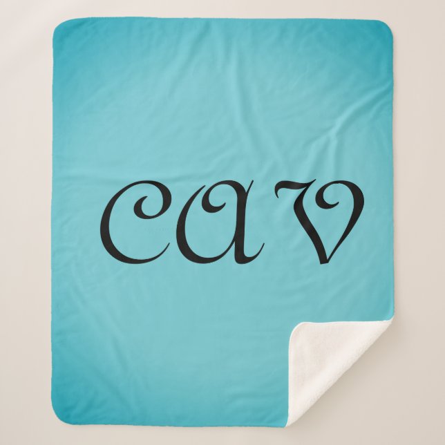 Recoleta Cornflower Blue  Sherpa Blanket (Front)