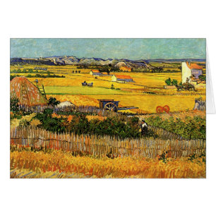 Récolte à La Crau, Montmajour par Vincent van Gogh