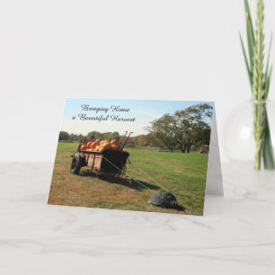 Récolte citrouille - Carte Thanksgiving