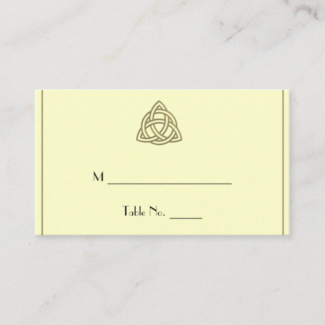 Récolte Gold Celtic Knot Mariage Cartes de Place (Devant)