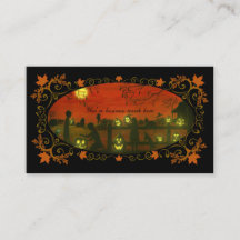 Récolte orientée de Halloween de cartes de visite