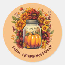 RÉCOLTER BÉNÉFICIER JAR AUTUMN STICKERS