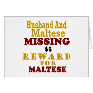 Récompense absente maltaise et de mari pour