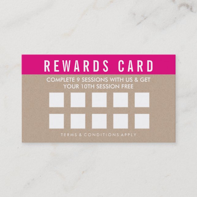 RÉCOMPENSE CARTE DE LOYAUTÉ audacieuse tendance kr (Devant)