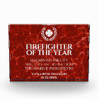 Elégant pompier de l'année Red Marble Award