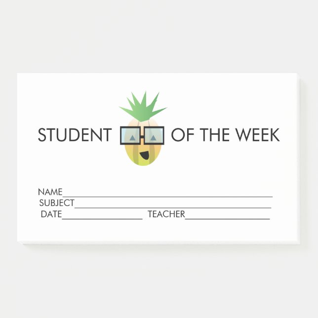 Récompense étudiante réussite ananas Post-it Notes (Devant)