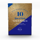 Gold Blue Employé années de service Logo de l'entr