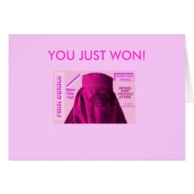 Récompense rose de Burka (Devant horizontal)